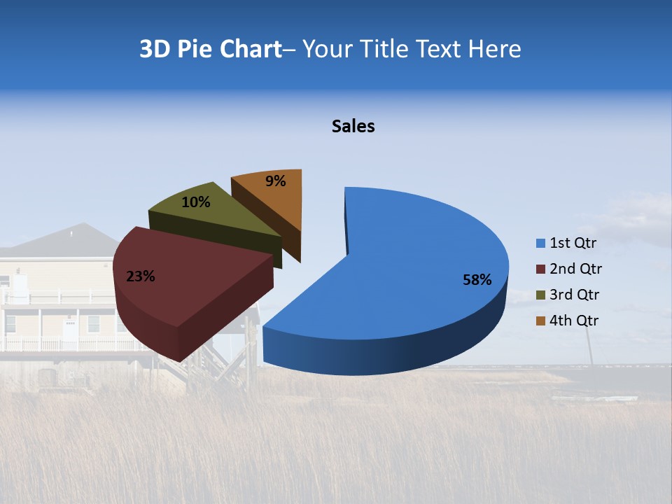 House The Hamptons Water PowerPoint Template