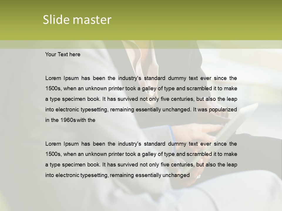 Informal Vertical Copy Space PowerPoint Template