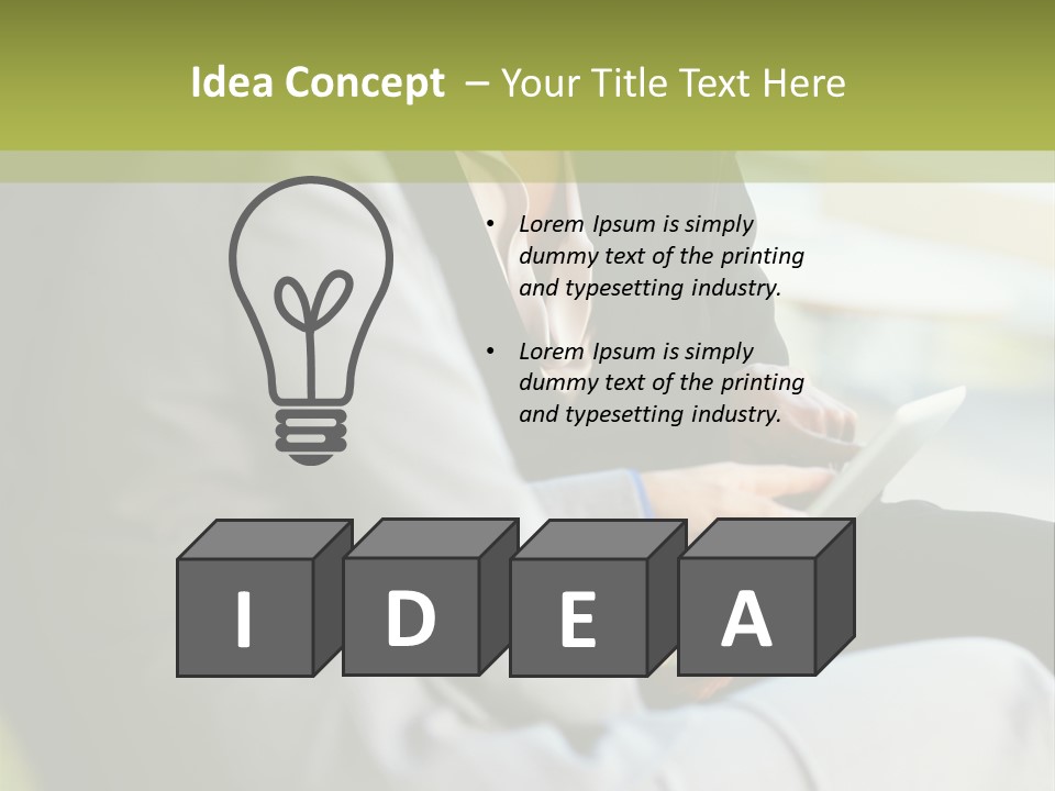 Informal Vertical Copy Space PowerPoint Template