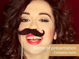 Teeth Dress Make Up PowerPoint Template