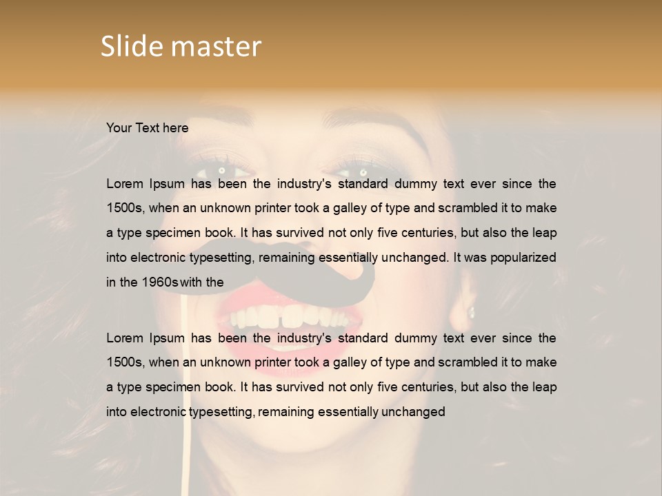 Teeth Dress Make Up PowerPoint Template