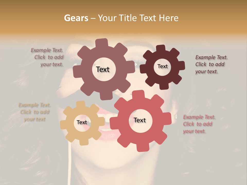 Teeth Dress Make Up PowerPoint Template