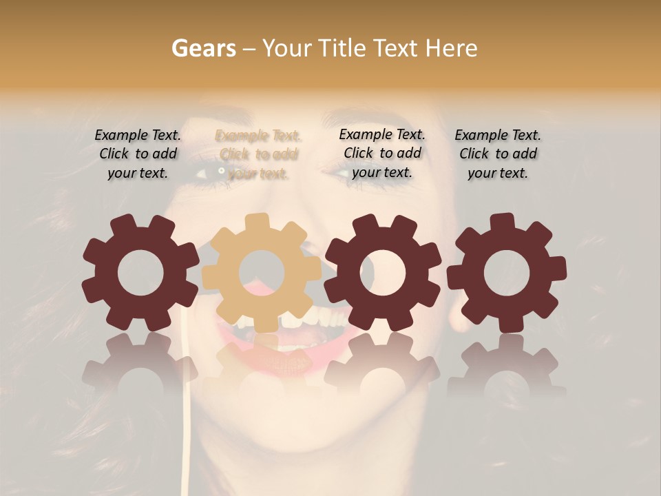 Teeth Dress Make Up PowerPoint Template