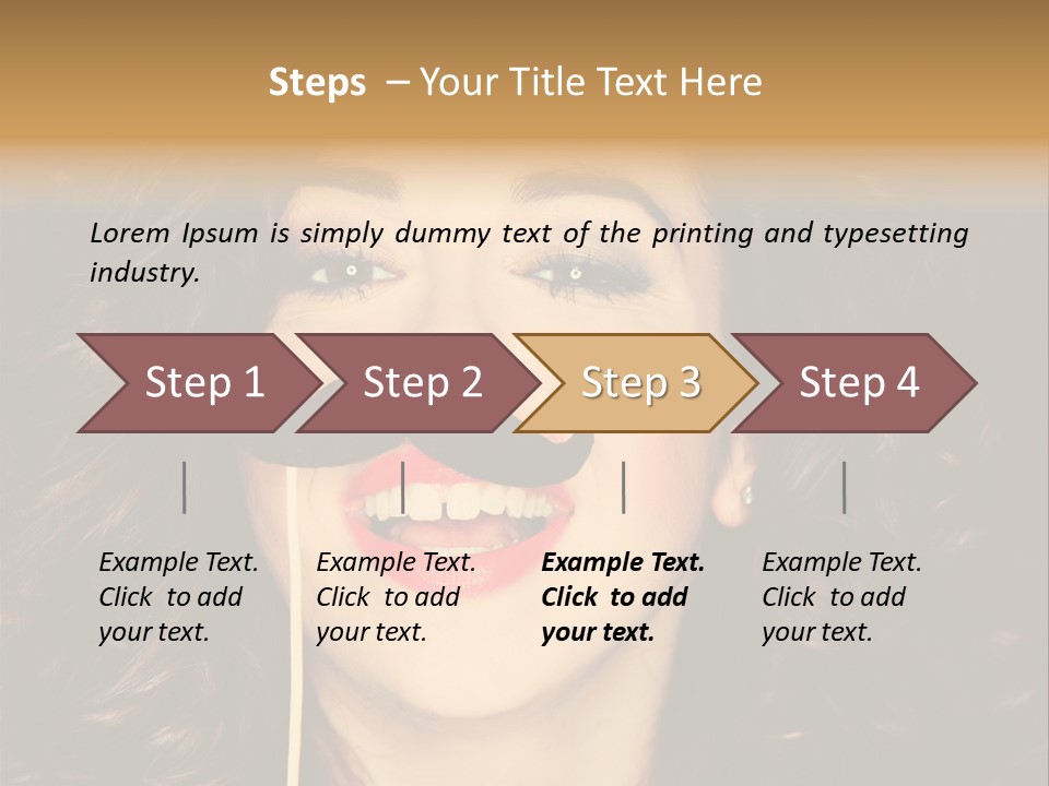 Teeth Dress Make Up PowerPoint Template