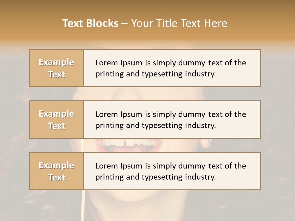 Teeth Dress Make Up PowerPoint Template