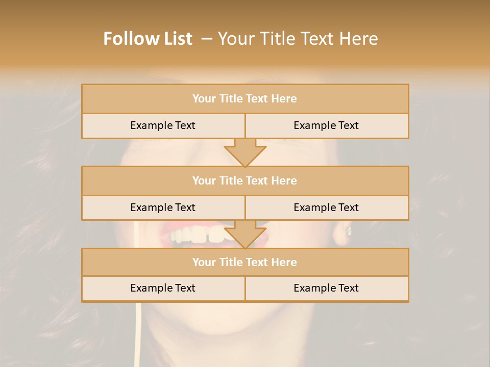 Teeth Dress Make Up PowerPoint Template