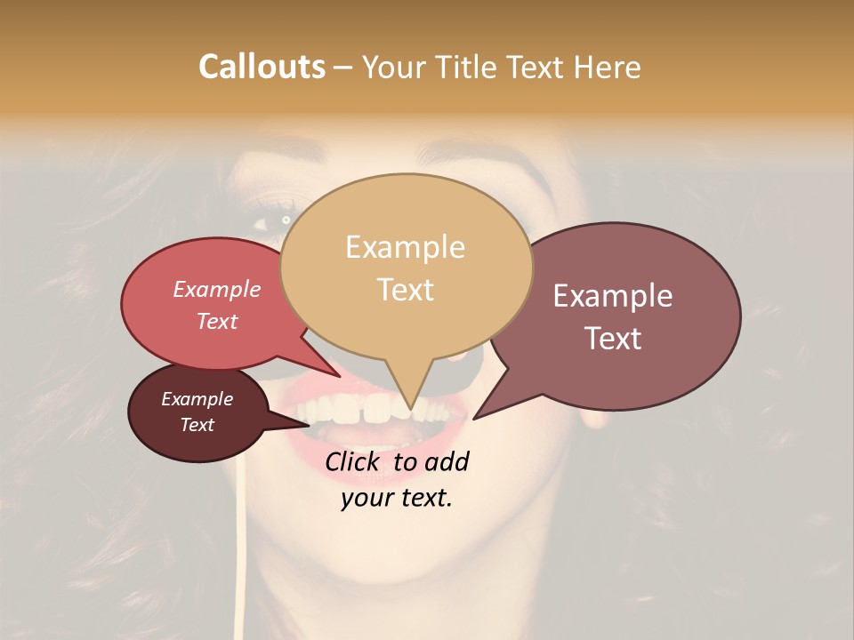 Teeth Dress Make Up PowerPoint Template