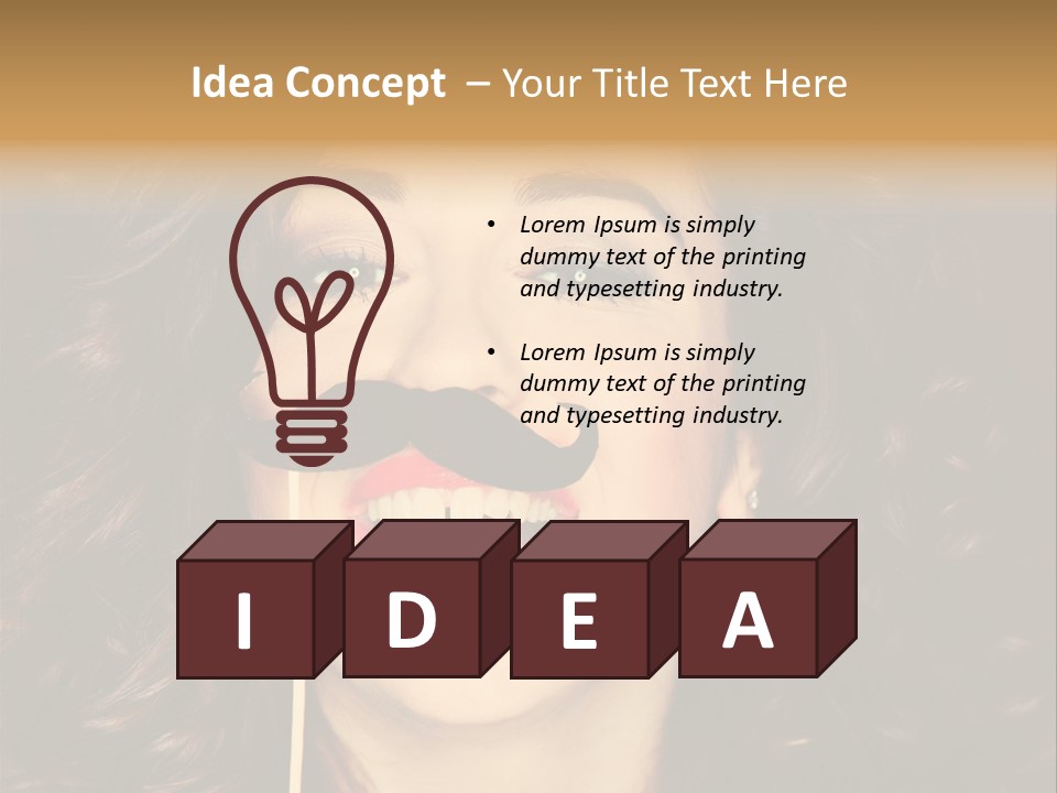 Teeth Dress Make Up PowerPoint Template