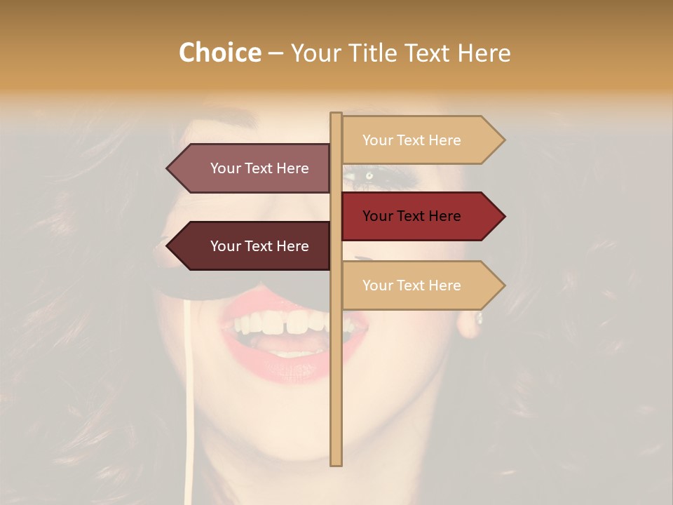 Teeth Dress Make Up PowerPoint Template