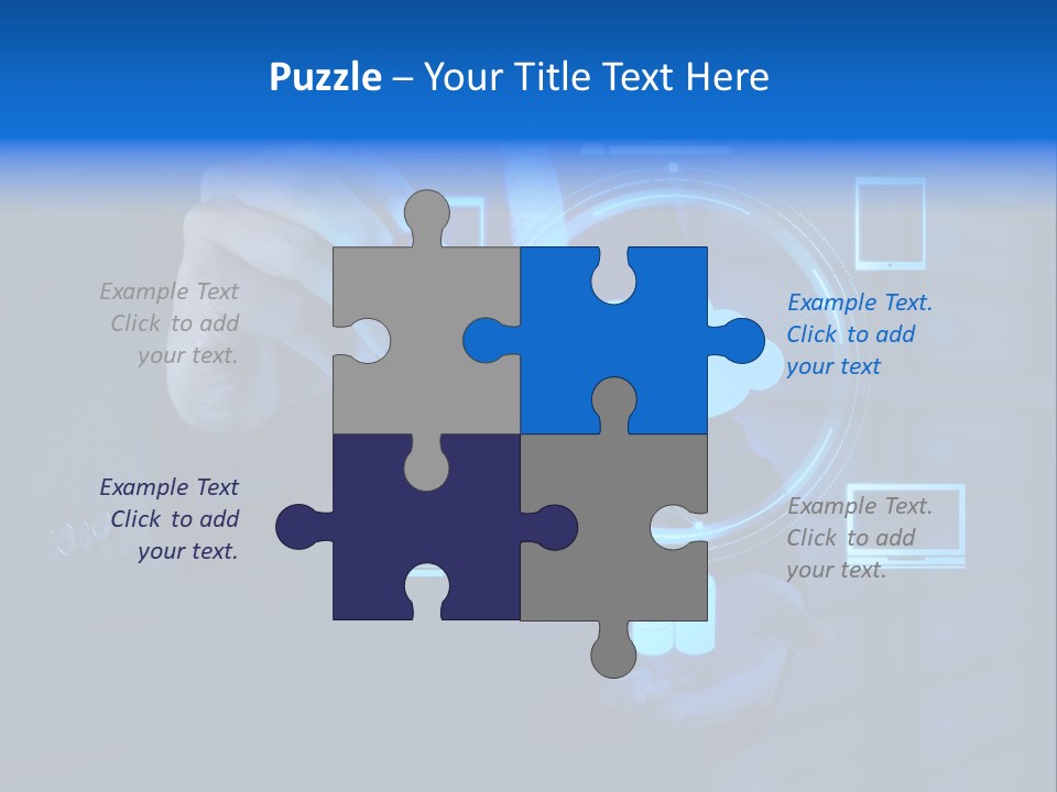 Computer Hand Concept PowerPoint Template