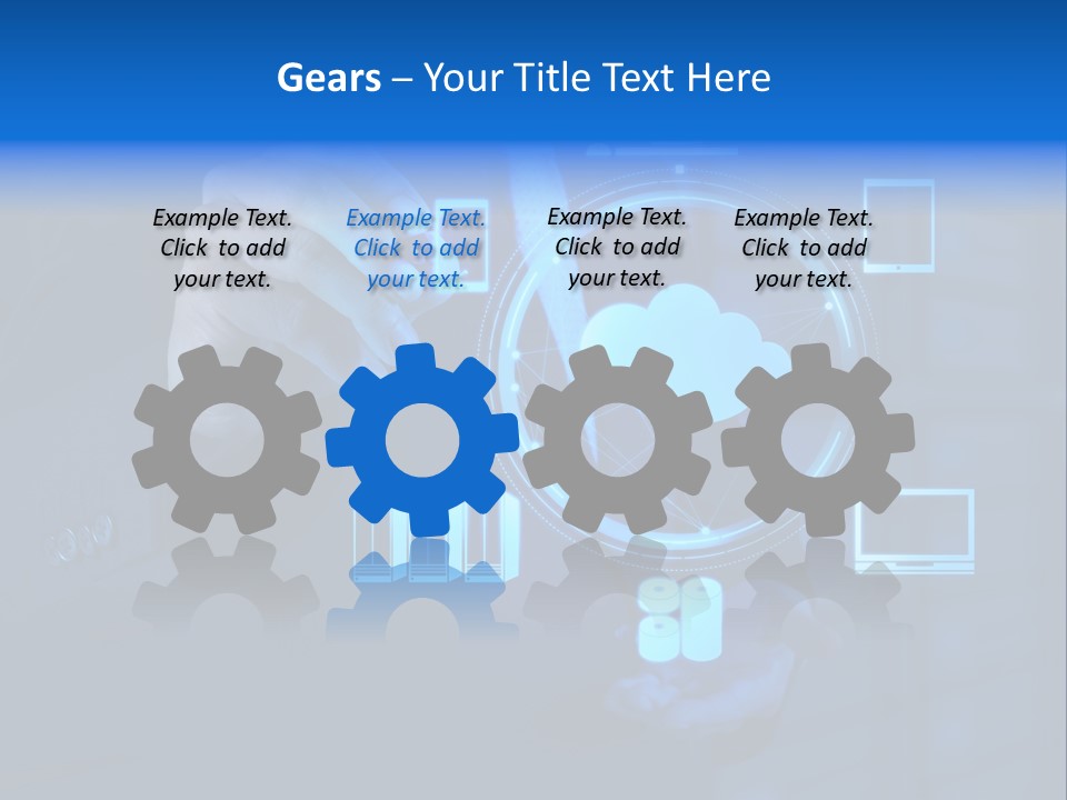 Computer Hand Concept PowerPoint Template