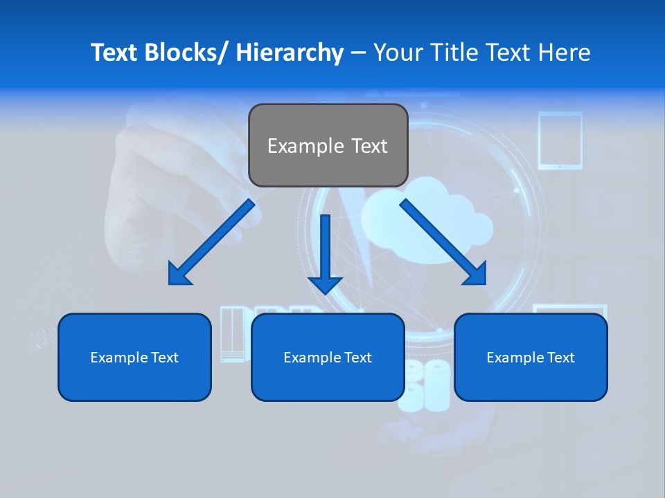 Computer Hand Concept PowerPoint Template
