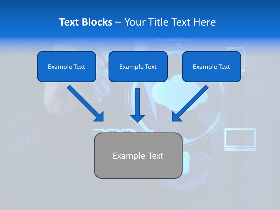 Computer Hand Concept PowerPoint Template