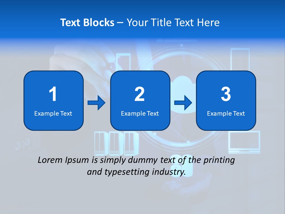 Computer Hand Concept PowerPoint Template
