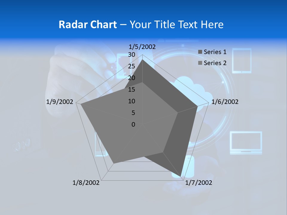Computer Hand Concept PowerPoint Template