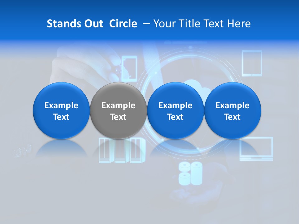 Computer Hand Concept PowerPoint Template