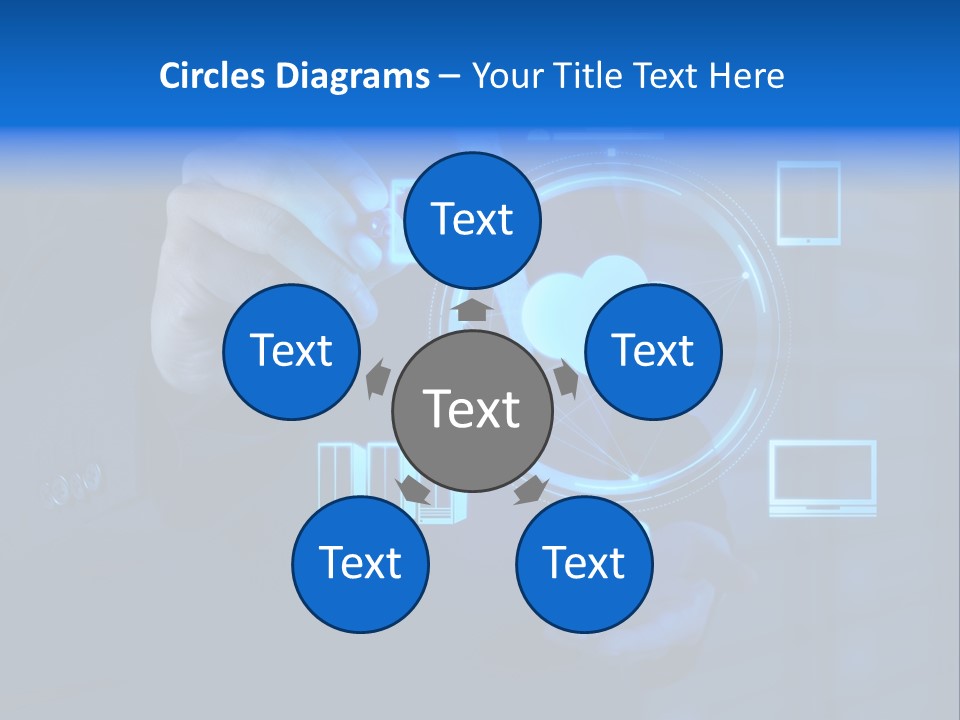 Computer Hand Concept PowerPoint Template