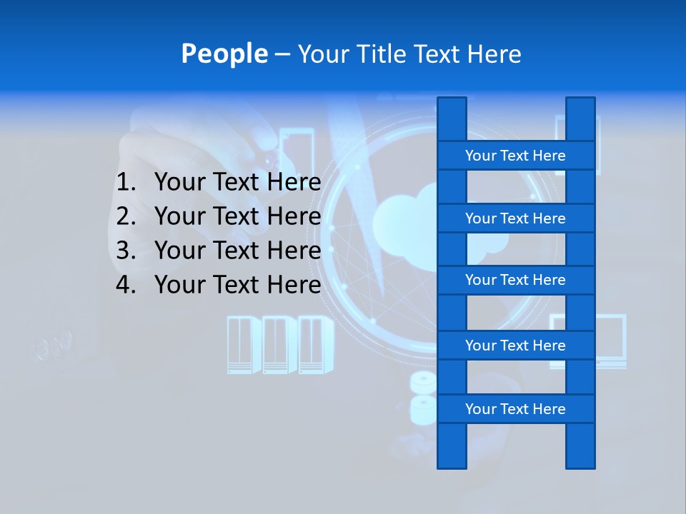 Computer Hand Concept PowerPoint Template