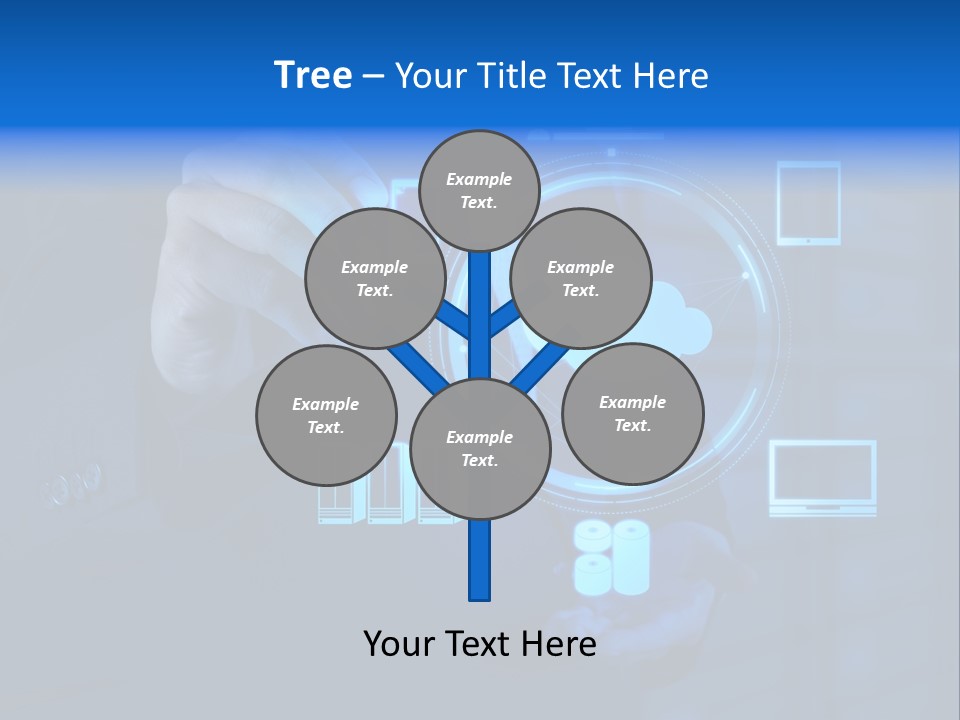 Computer Hand Concept PowerPoint Template