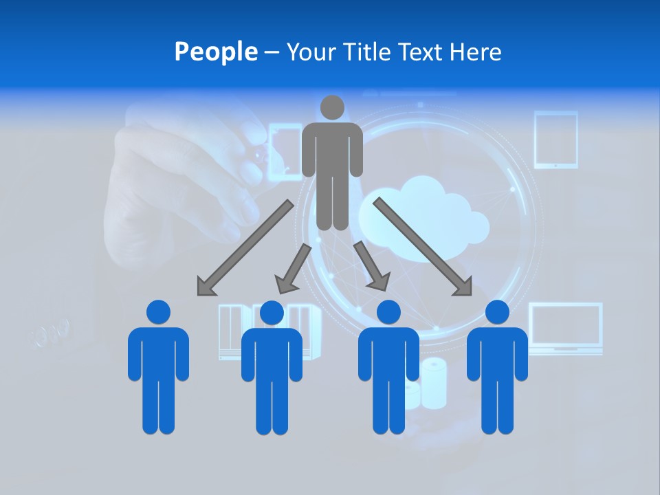 Computer Hand Concept PowerPoint Template