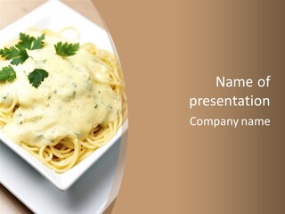 Plate Butter Sauce PowerPoint Template