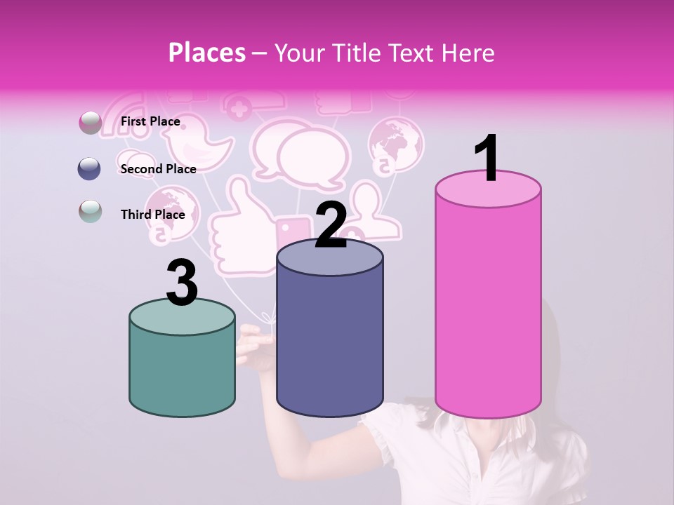 Connection Internet Standing PowerPoint Template