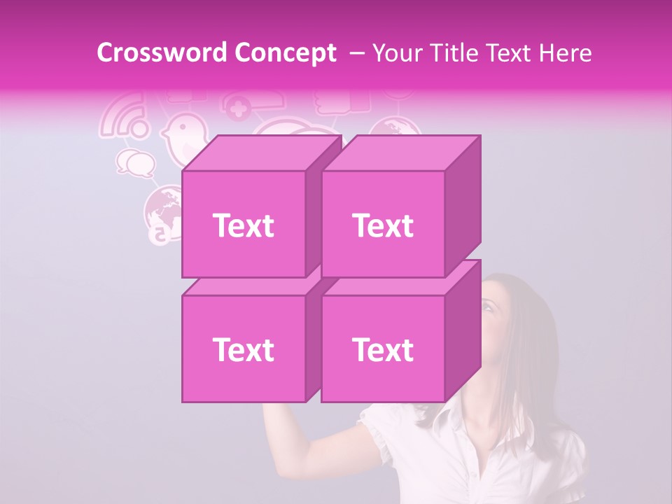 Connection Internet Standing PowerPoint Template