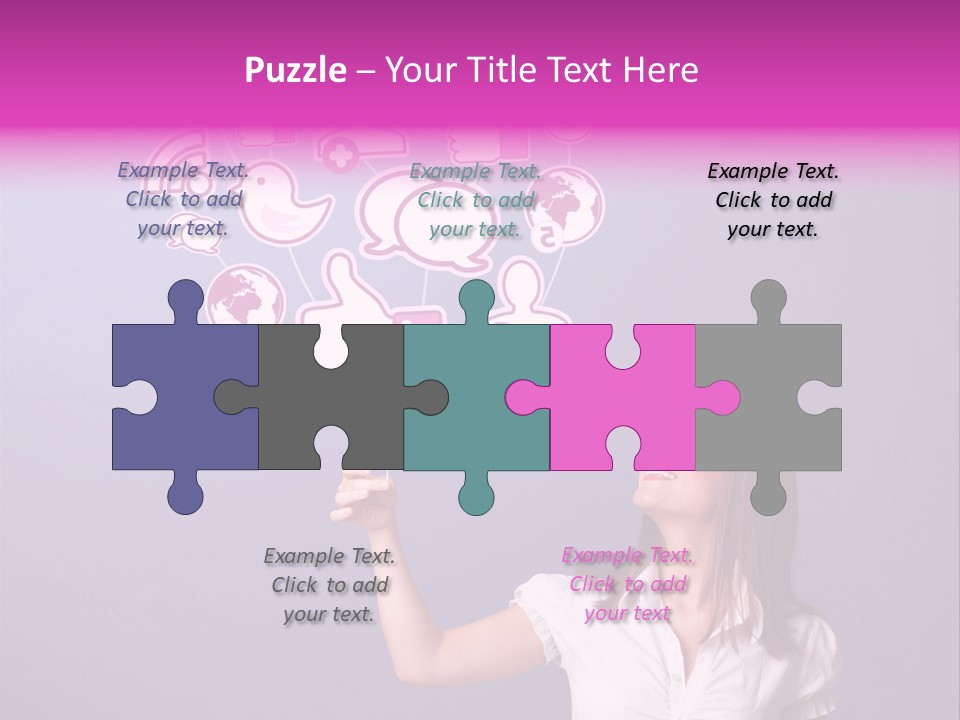 Connection Internet Standing PowerPoint Template