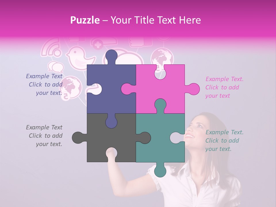 Connection Internet Standing PowerPoint Template