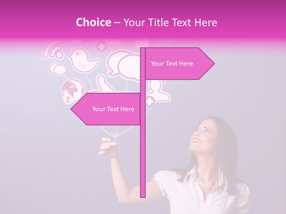 Connection Internet Standing PowerPoint Template