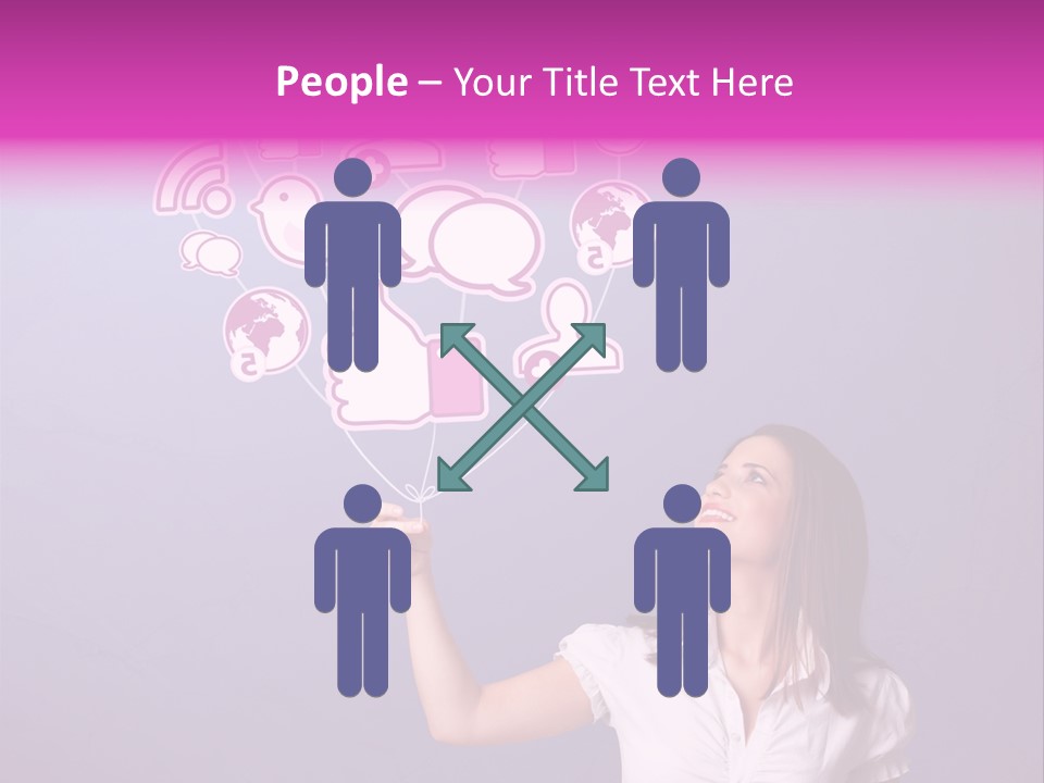 Connection Internet Standing PowerPoint Template