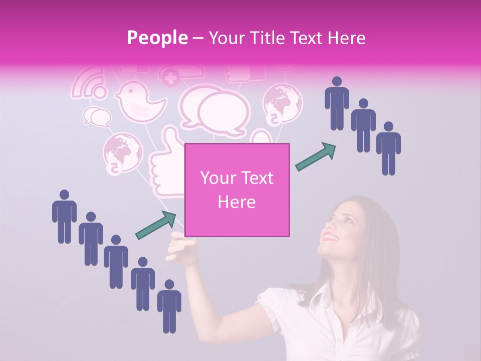 Connection Internet Standing PowerPoint Template