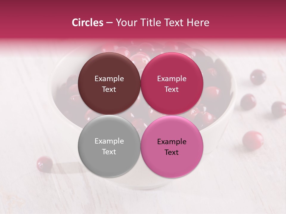 A Bowl Of Cranberries On A White Table PowerPoint Template