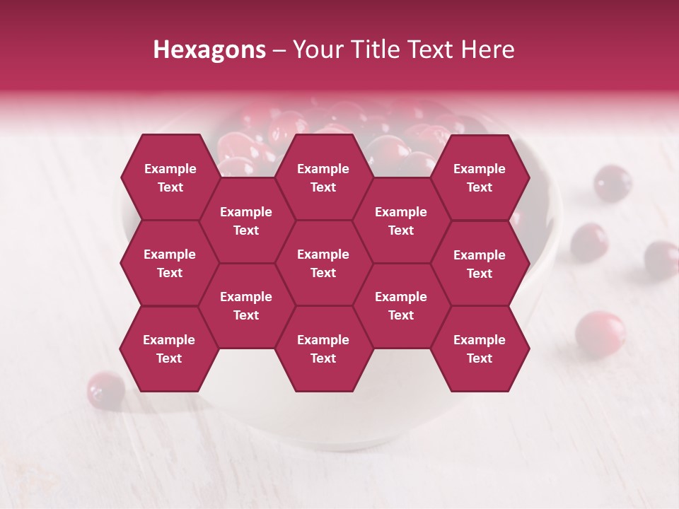 A Bowl Of Cranberries On A White Table PowerPoint Template