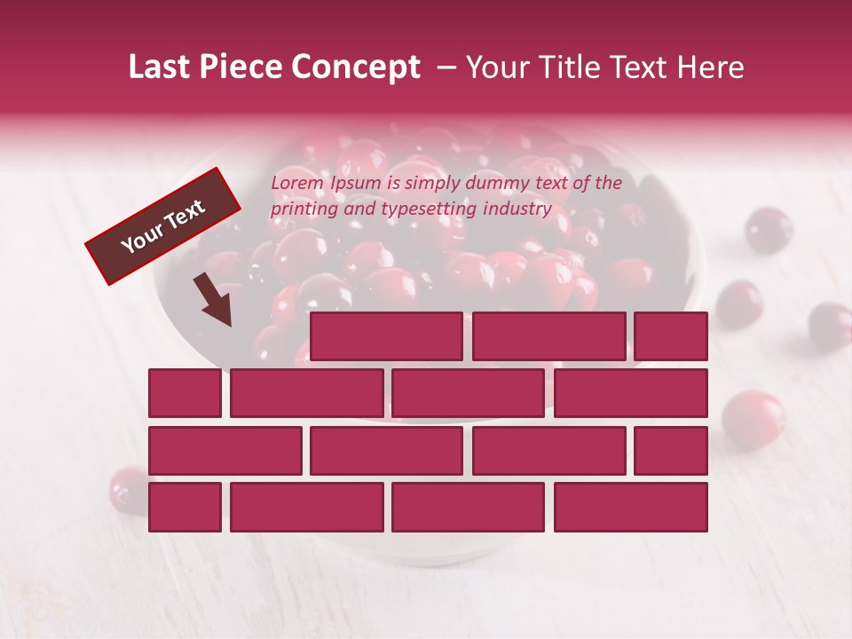 A Bowl Of Cranberries On A White Table PowerPoint Template