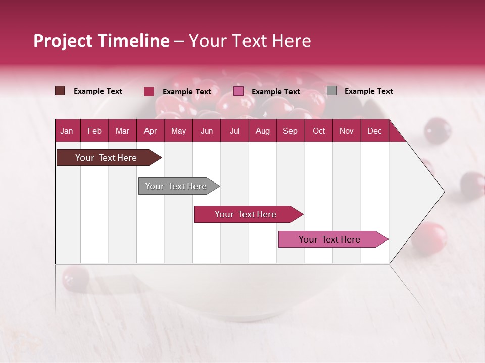 A Bowl Of Cranberries On A White Table PowerPoint Template