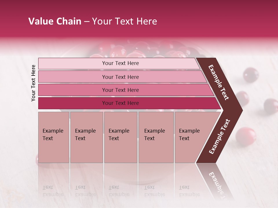 A Bowl Of Cranberries On A White Table PowerPoint Template