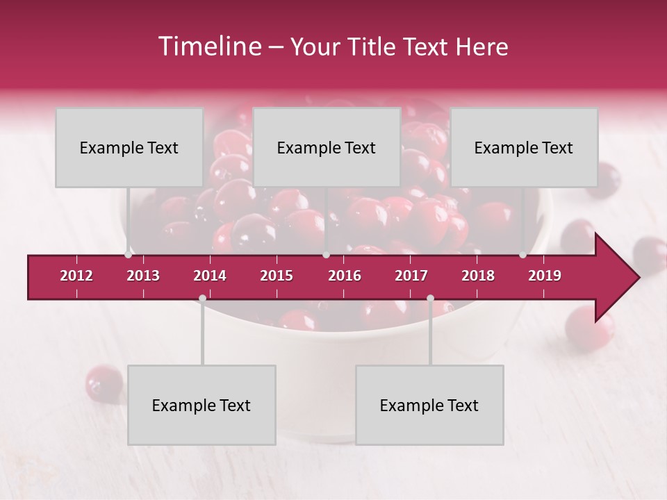 A Bowl Of Cranberries On A White Table PowerPoint Template