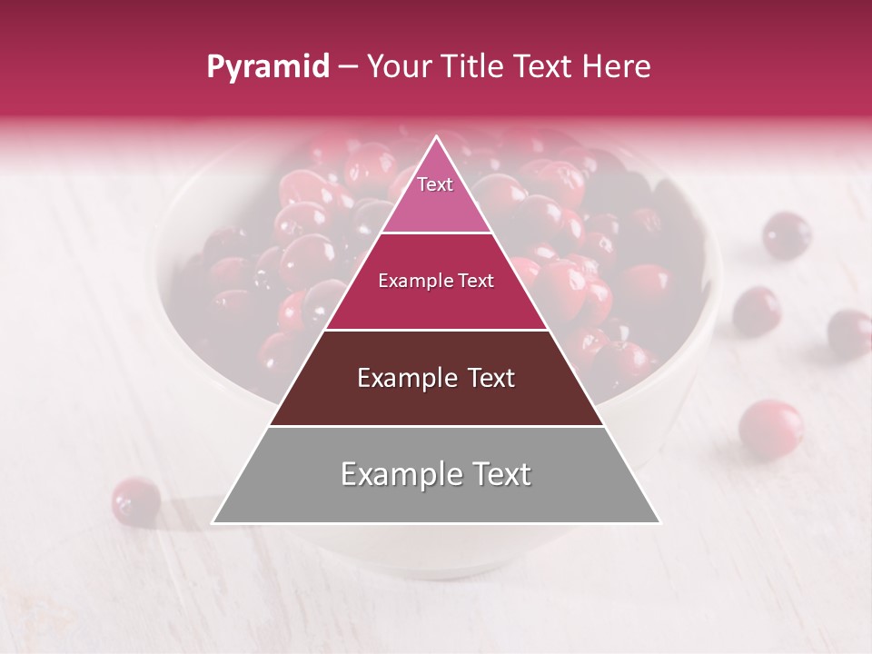 A Bowl Of Cranberries On A White Table PowerPoint Template