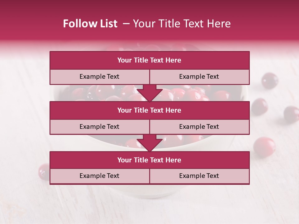 A Bowl Of Cranberries On A White Table PowerPoint Template