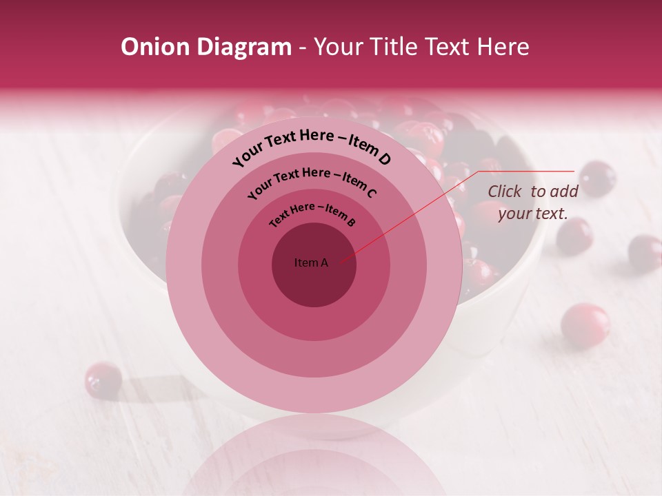 A Bowl Of Cranberries On A White Table PowerPoint Template