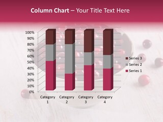 A Bowl Of Cranberries On A White Table PowerPoint Template