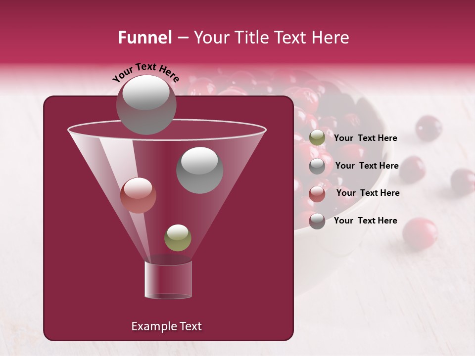 A Bowl Of Cranberries On A White Table PowerPoint Template