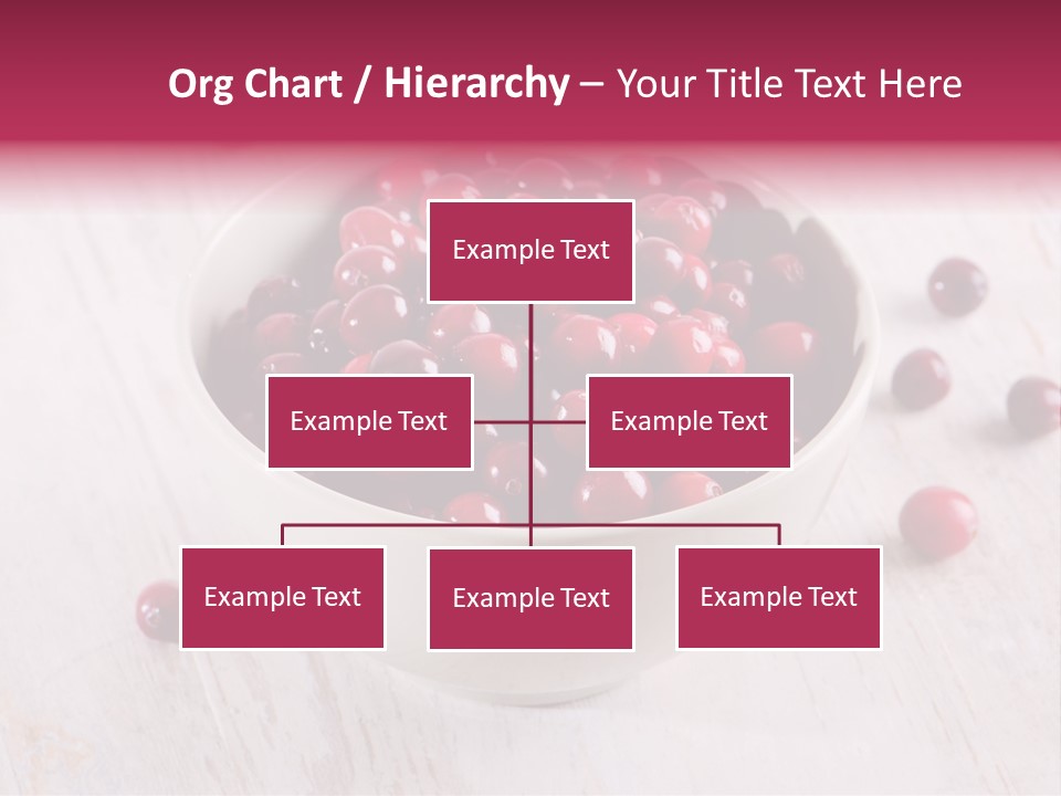 A Bowl Of Cranberries On A White Table PowerPoint Template