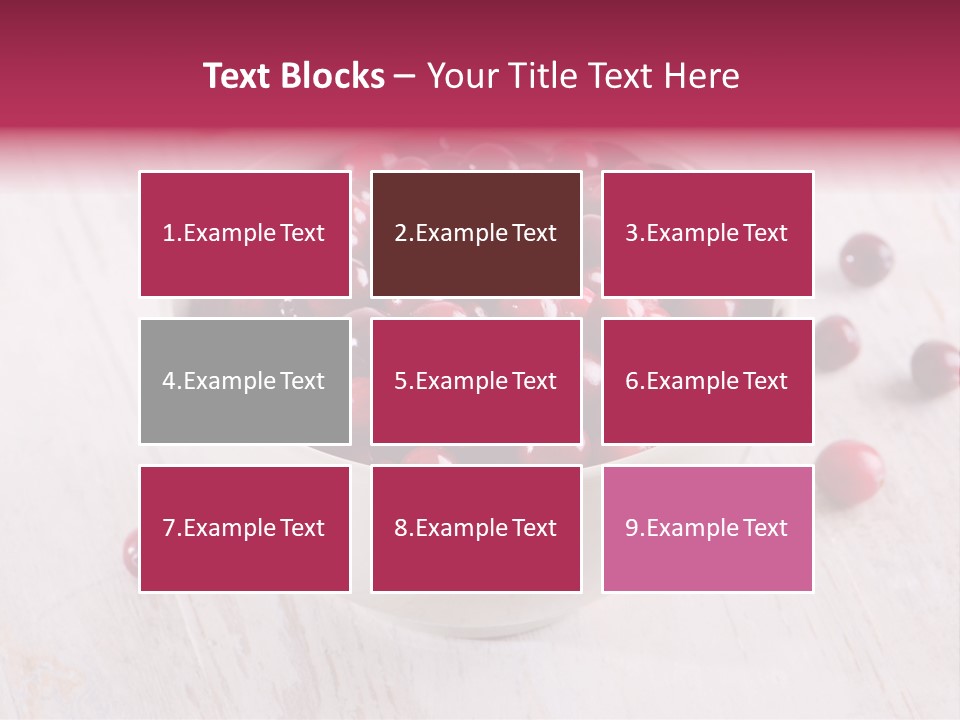 A Bowl Of Cranberries On A White Table PowerPoint Template