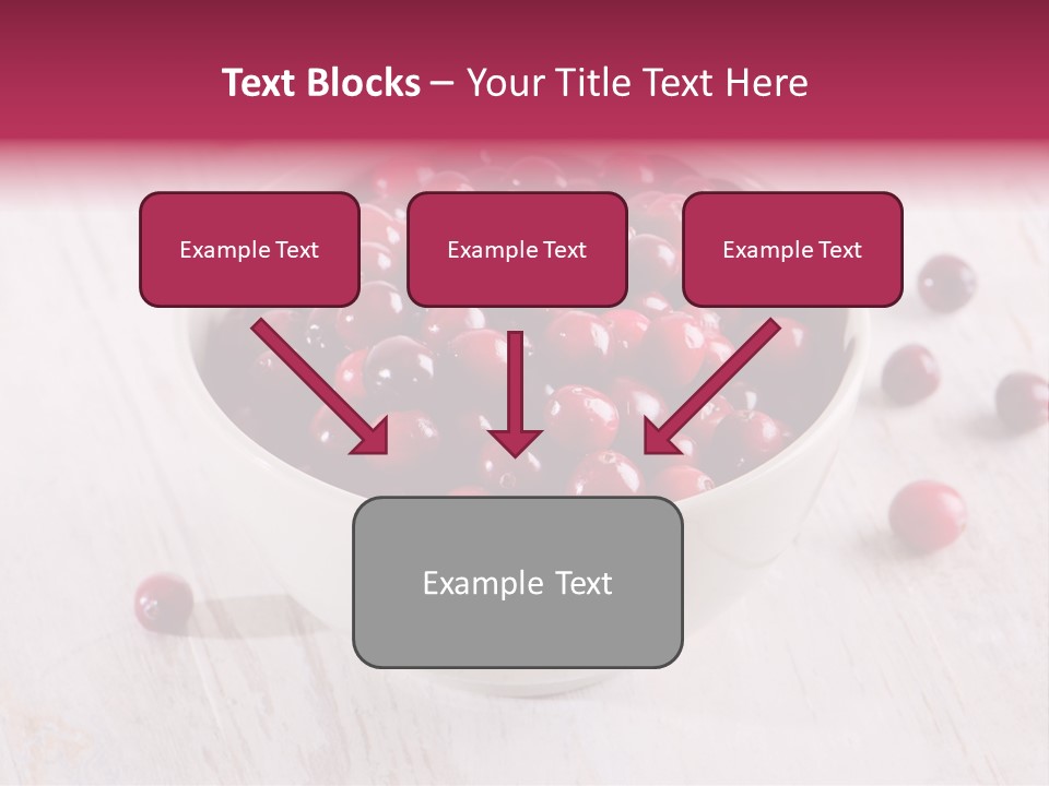 A Bowl Of Cranberries On A White Table PowerPoint Template