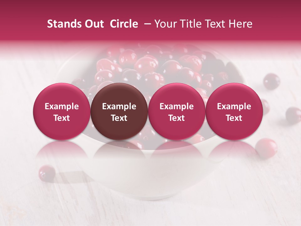 A Bowl Of Cranberries On A White Table PowerPoint Template