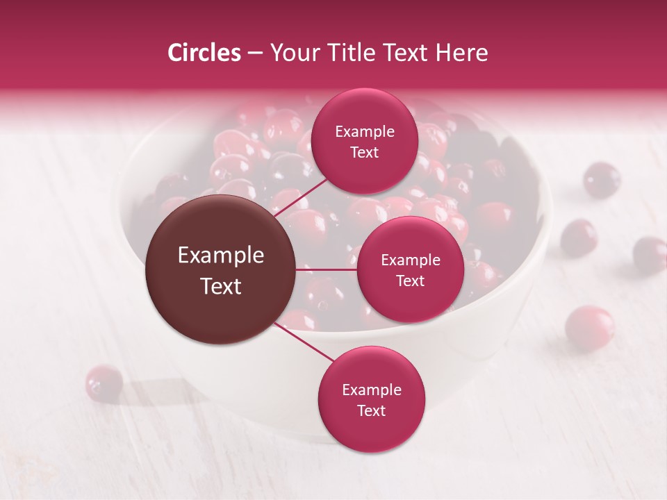 A Bowl Of Cranberries On A White Table PowerPoint Template