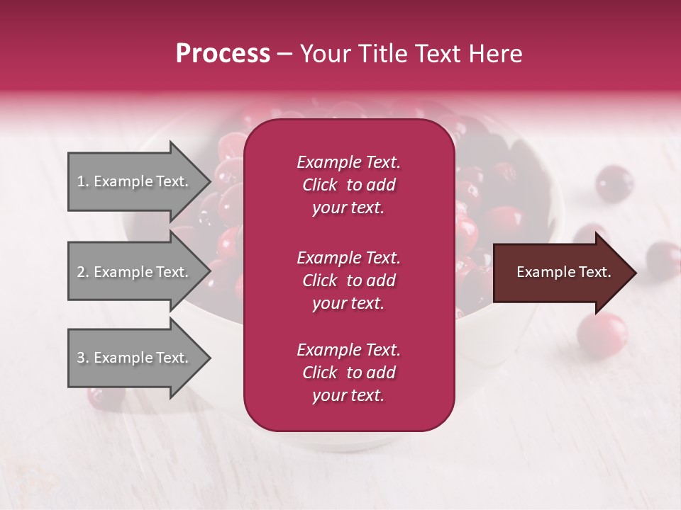 A Bowl Of Cranberries On A White Table PowerPoint Template