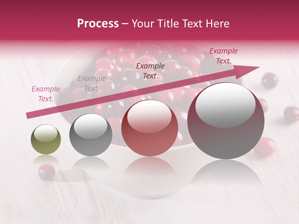 A Bowl Of Cranberries On A White Table PowerPoint Template